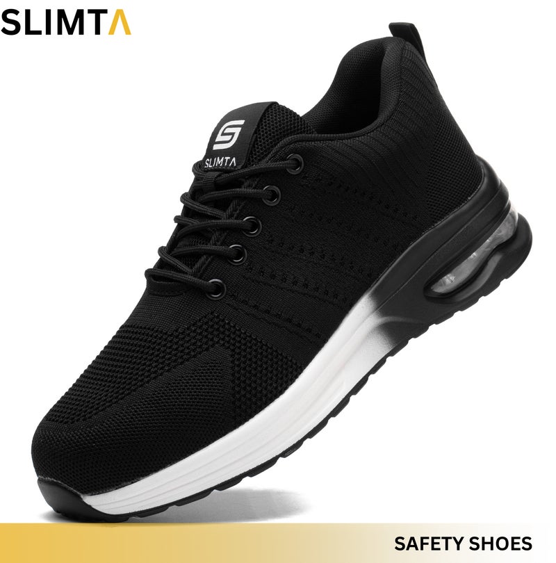 SLIMTA Men Women Safety Shoes Non-Slip Steel Toe Cap Trainers Mesh Breathable Lightweight Comfortable Puncture Proof Industrial Shoes - Image 1